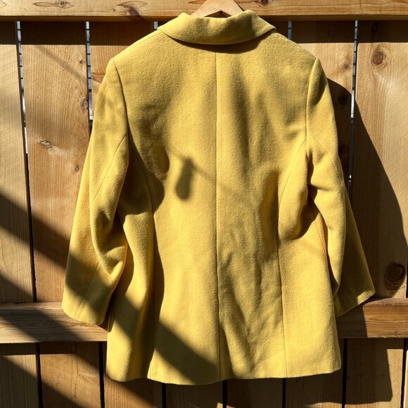 AmAzInG Mustard Yellow Wool Coat OLSEN collection, refer to measurements sz 8/10 - Picture 7 of 12